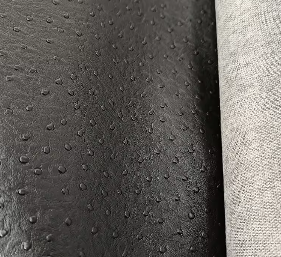 Taschenleder Straußenmuster PVC-Leder-Rohmaterial für Tasche