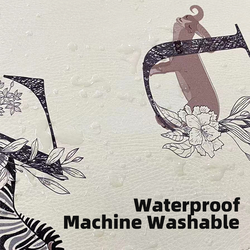 Hochstuhl-Bodenmatte, weiche Baby-Bodenmatte, sanddicht, Stranddecke, Picknickmatte, Baby-Spielmatte, doppelseitiges PU-Leder 