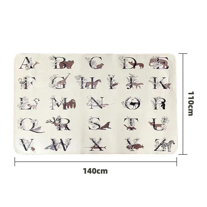 Hochstuhl-Bodenmatte, weiche Baby-Bodenmatte, sanddicht, Stranddecke, Picknickmatte, Baby-Spielmatte, doppelseitiges PU-Leder 